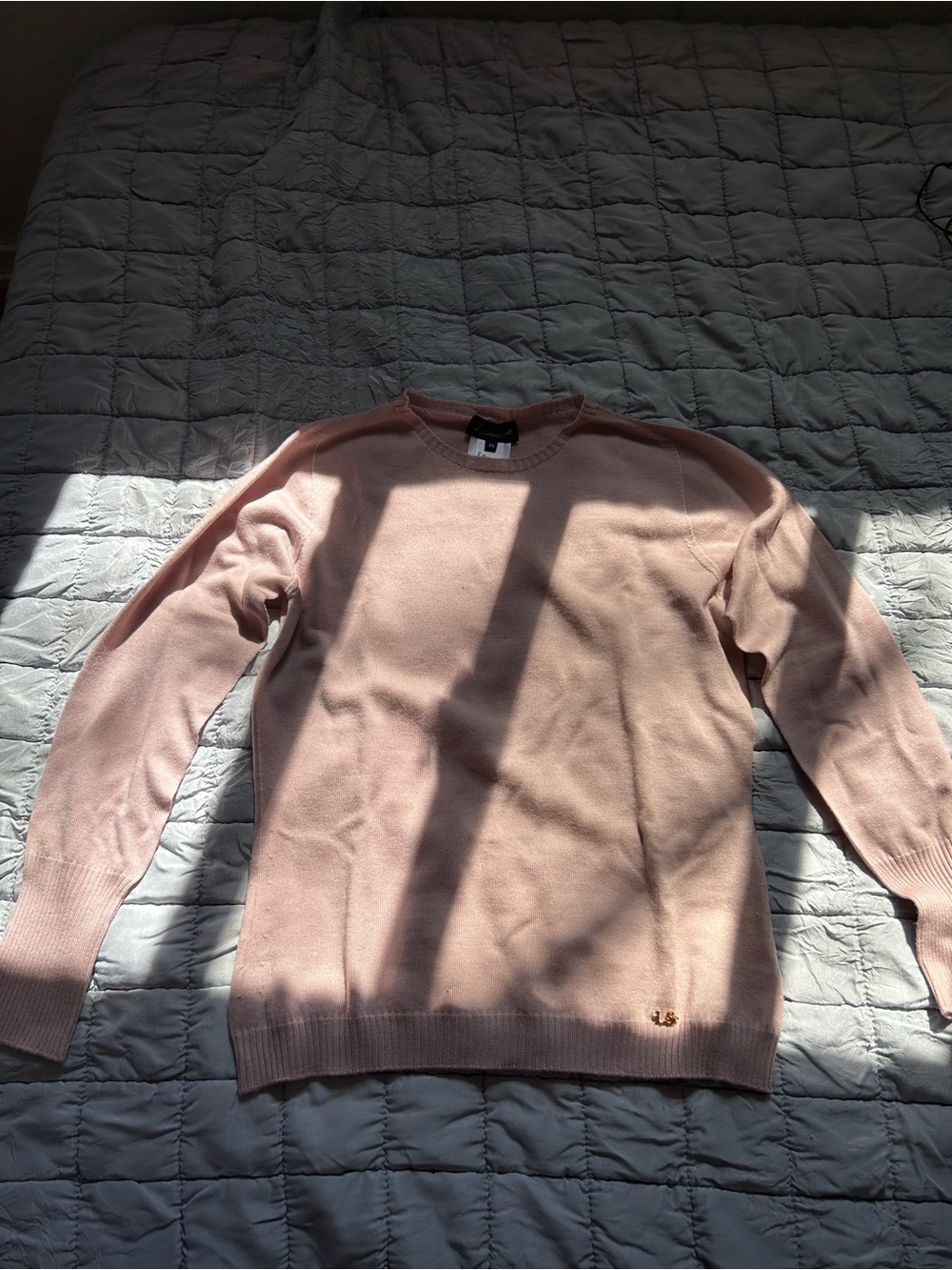 Luisa Spagnoli Pink Wool Crew Neck Sweater Medium